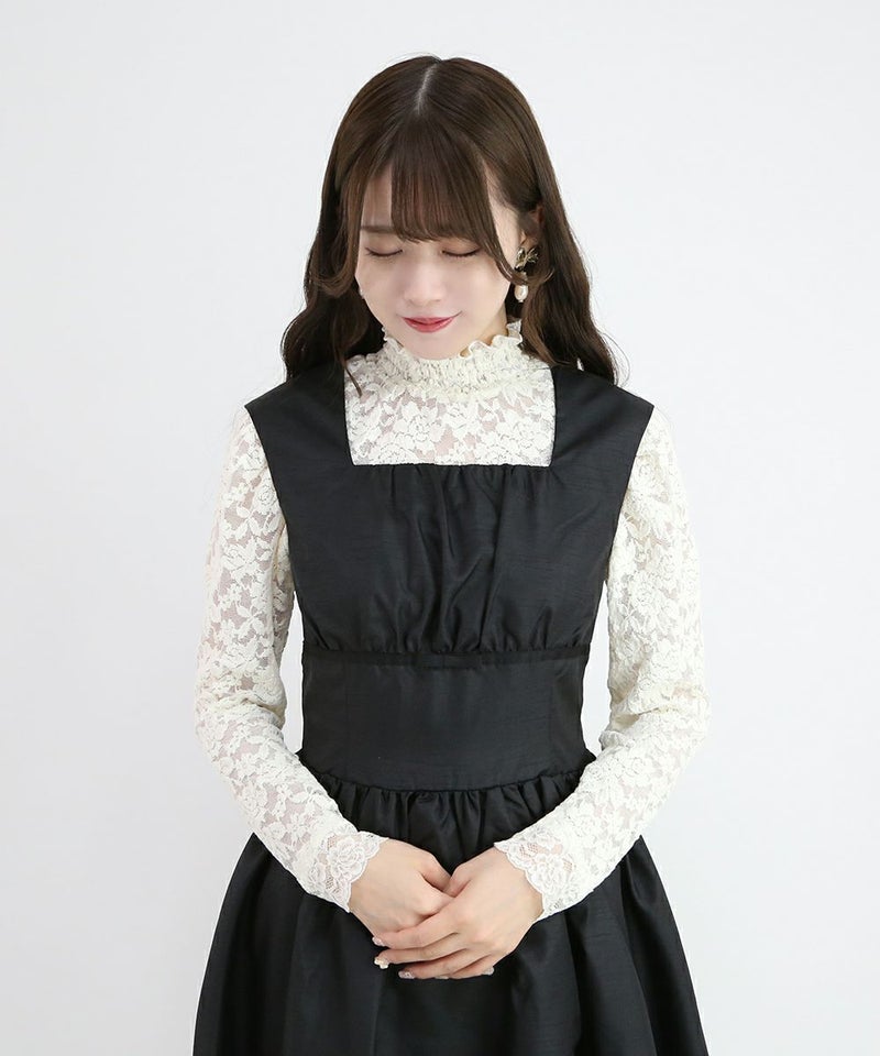 black / 162cm / レースインナーとのレイヤード