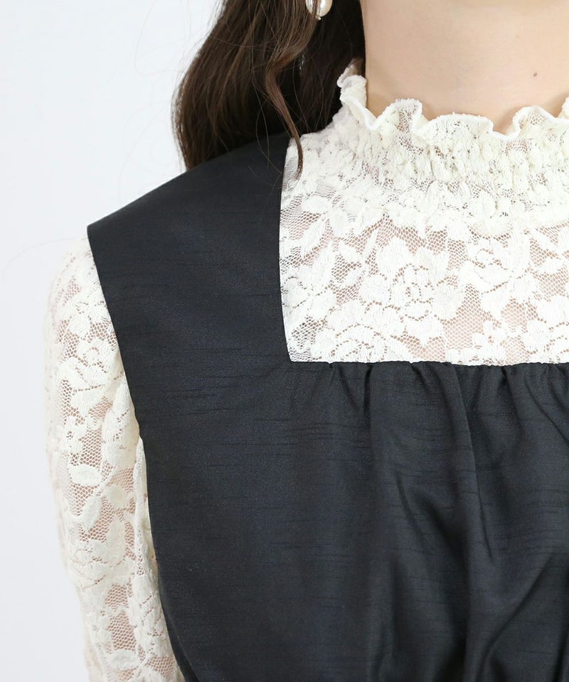 black / 162cm / レースインナーとのレイヤード