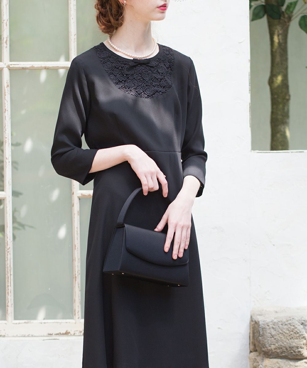 ヨークレース使いワンピース【オケージョン】/F i.n.t Black Formal
