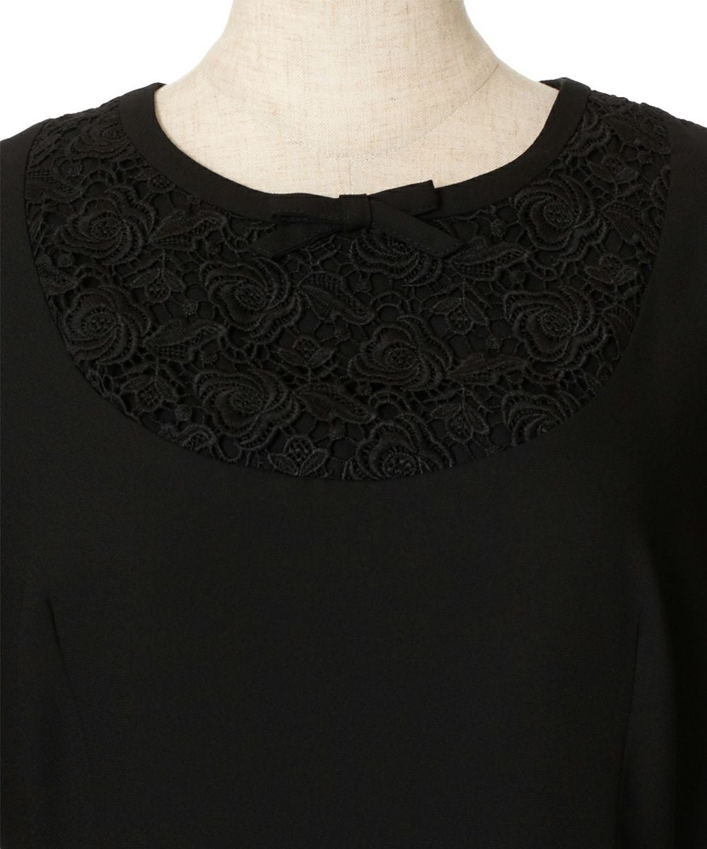 ヨークレース使いワンピース【オケージョン】/F i.n.t Black Formal