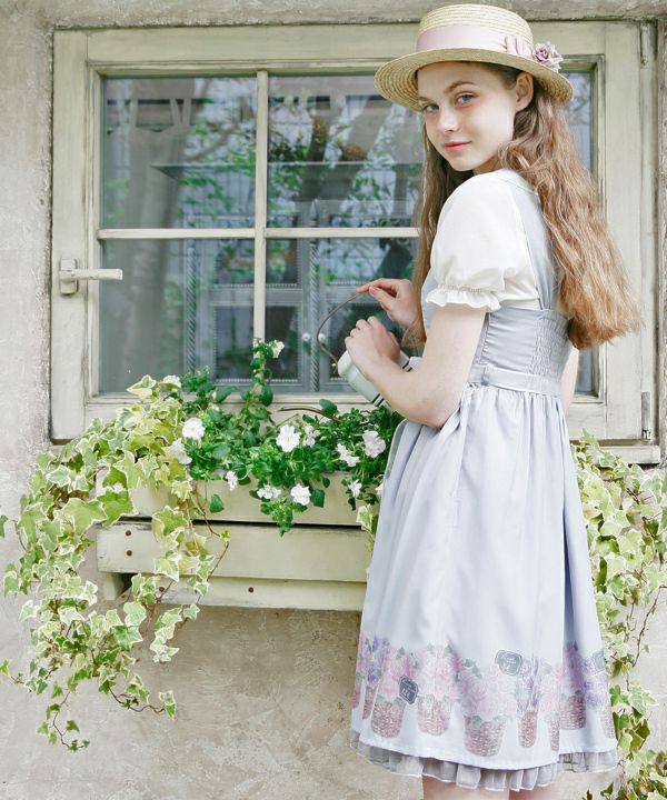 フルリストプリントノースリーブワンピースSet/Roseline by F i.n.t