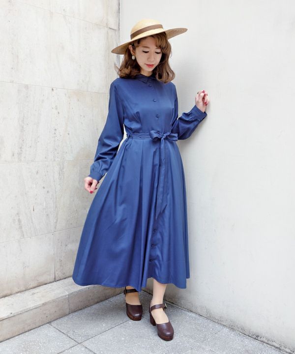 □角衿ロングシャツワンピース/an another angelus [29BE03j008] | F