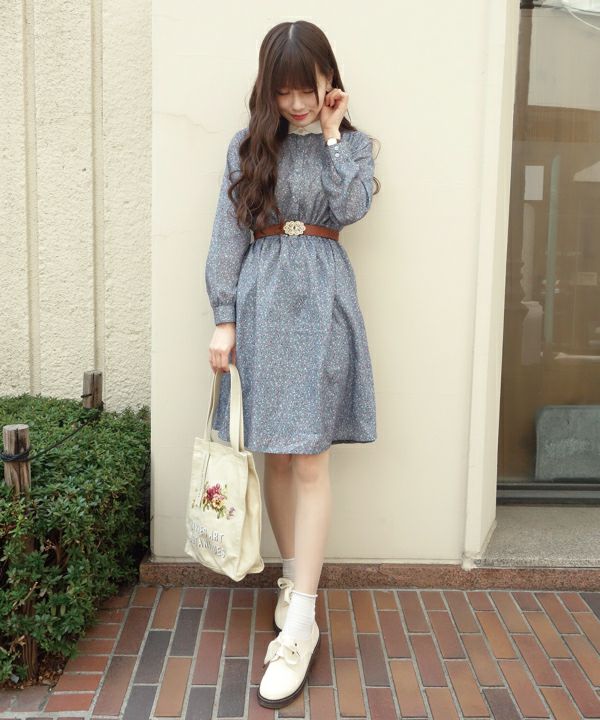 クレリック衿小花柄シャツワンピース/F i.n.t [29AE02j005] | F i.n.t