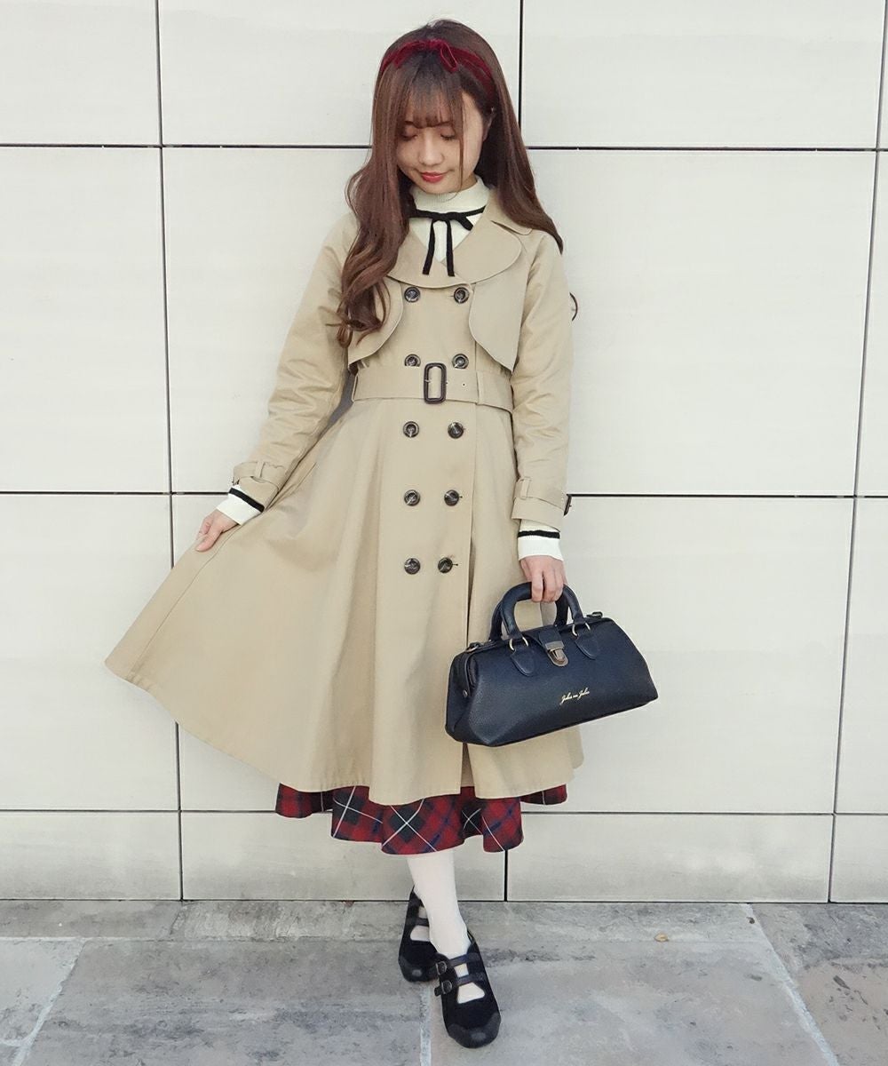 ケープシルエットフレアートレンチコート/an another angelus
