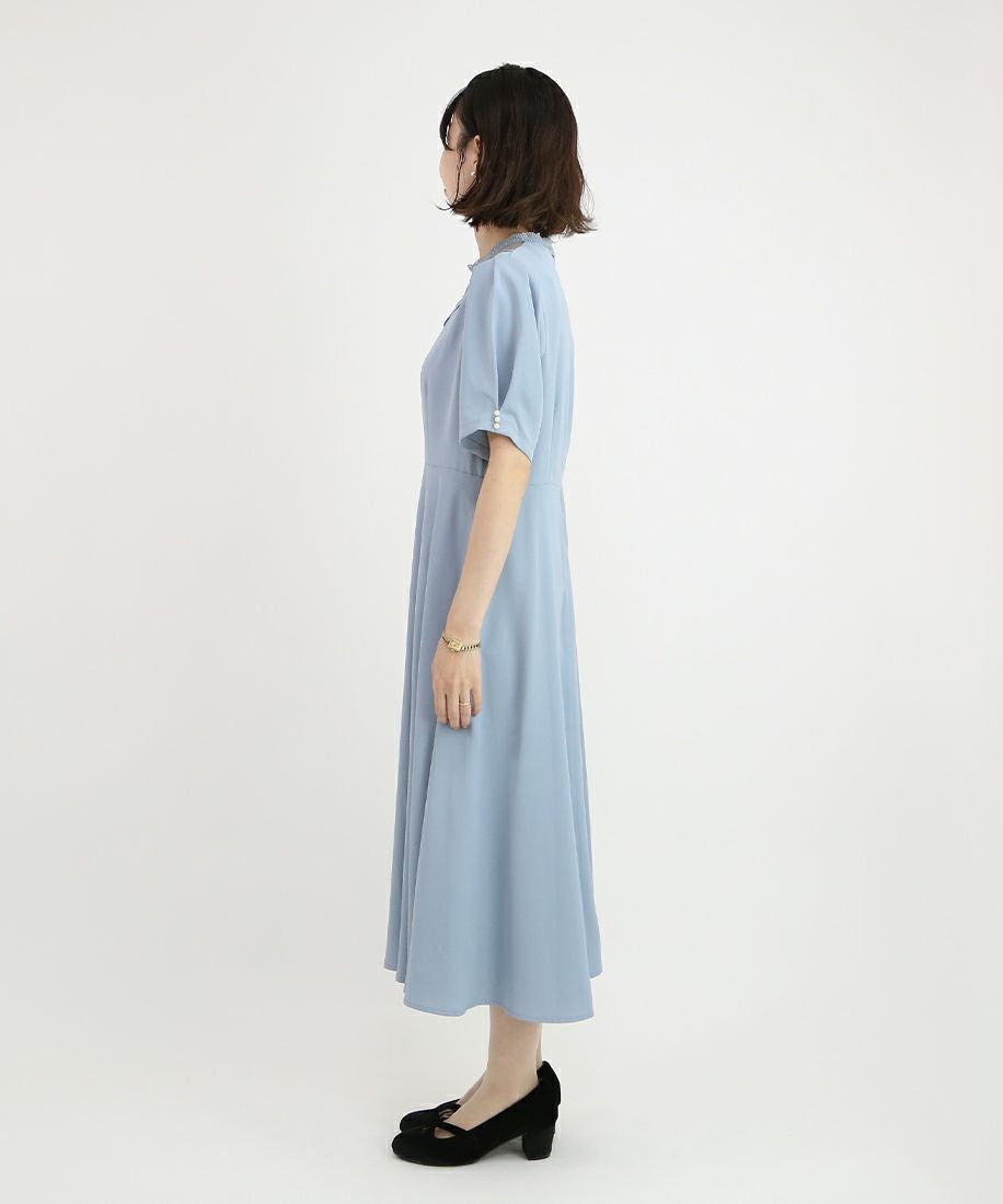 ローズ刺繍ヨーク透けワンピース【オケージョン】/an another angelus