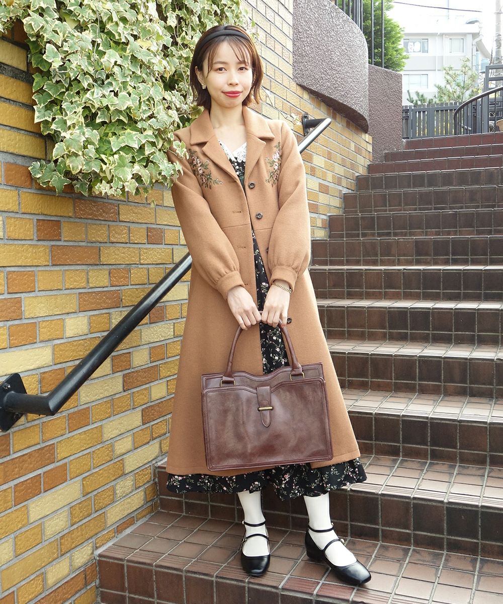 □レース衿花柄ロングワンピース/an another angelus [31BE03g014] | F