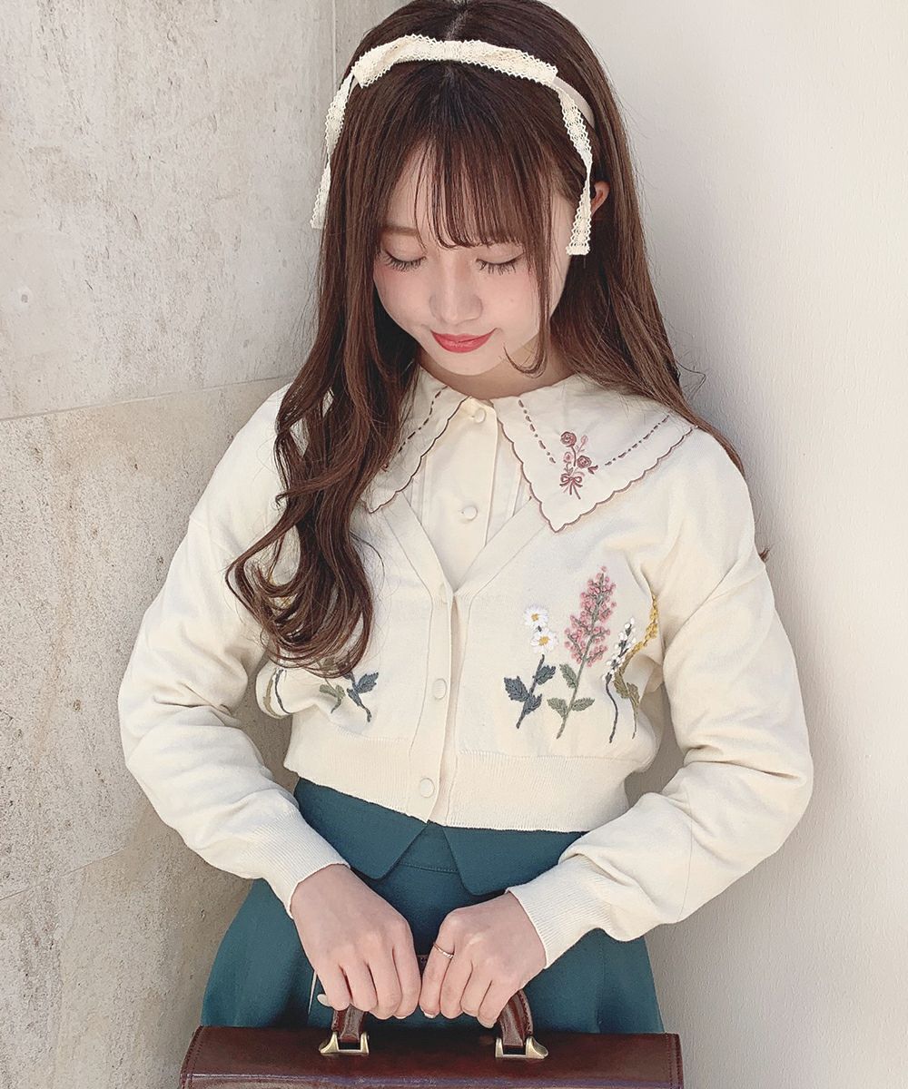 ガーデンフラワー刺繍ニットカーディガン/F i.n.t [33AJ04j002] | F