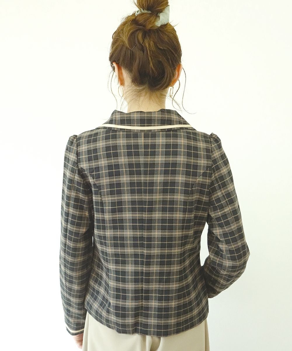 □ワッペン付きチェックジャケット/F i.n.t [0003134300] | F i.n.t