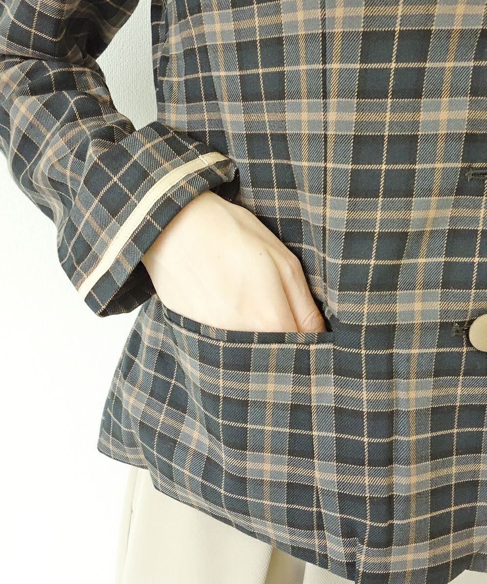 □ワッペン付きチェックジャケット/F i.n.t [0003134300] | F i.n.t