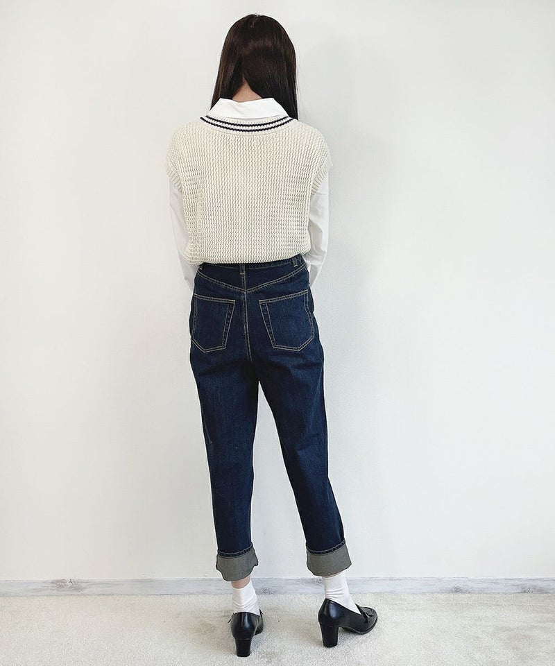 indigo / 162cm (Sサイズ着用)