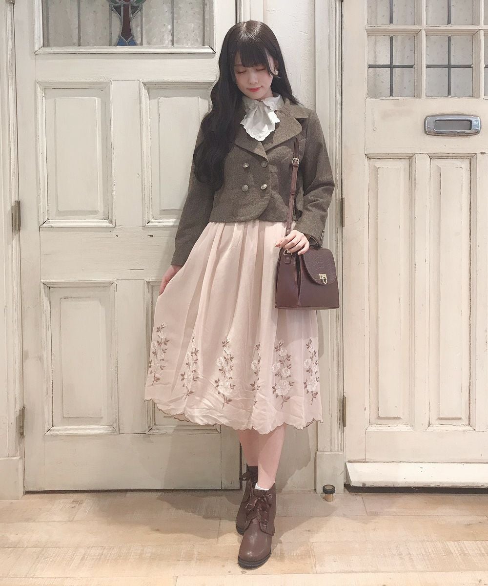 カットワーク刺繍ジャボ付きブラウス/an another angelus [35BF02j006