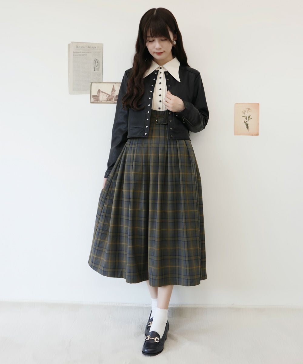 クレリックヨーク切替チェックワンピース/an another angelus Limited