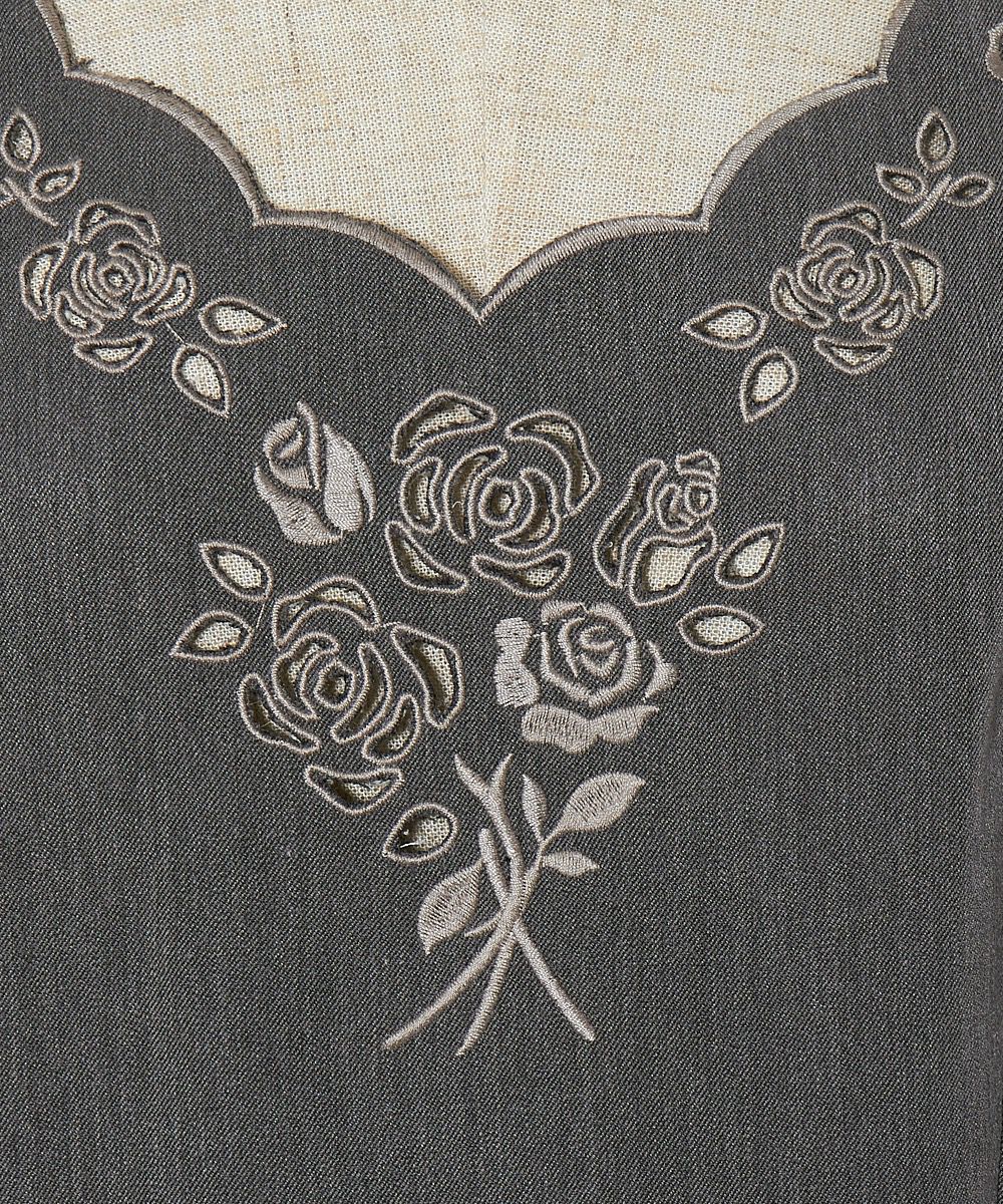 ローズカットワーク刺繍ジャンパースカート/an another angelus