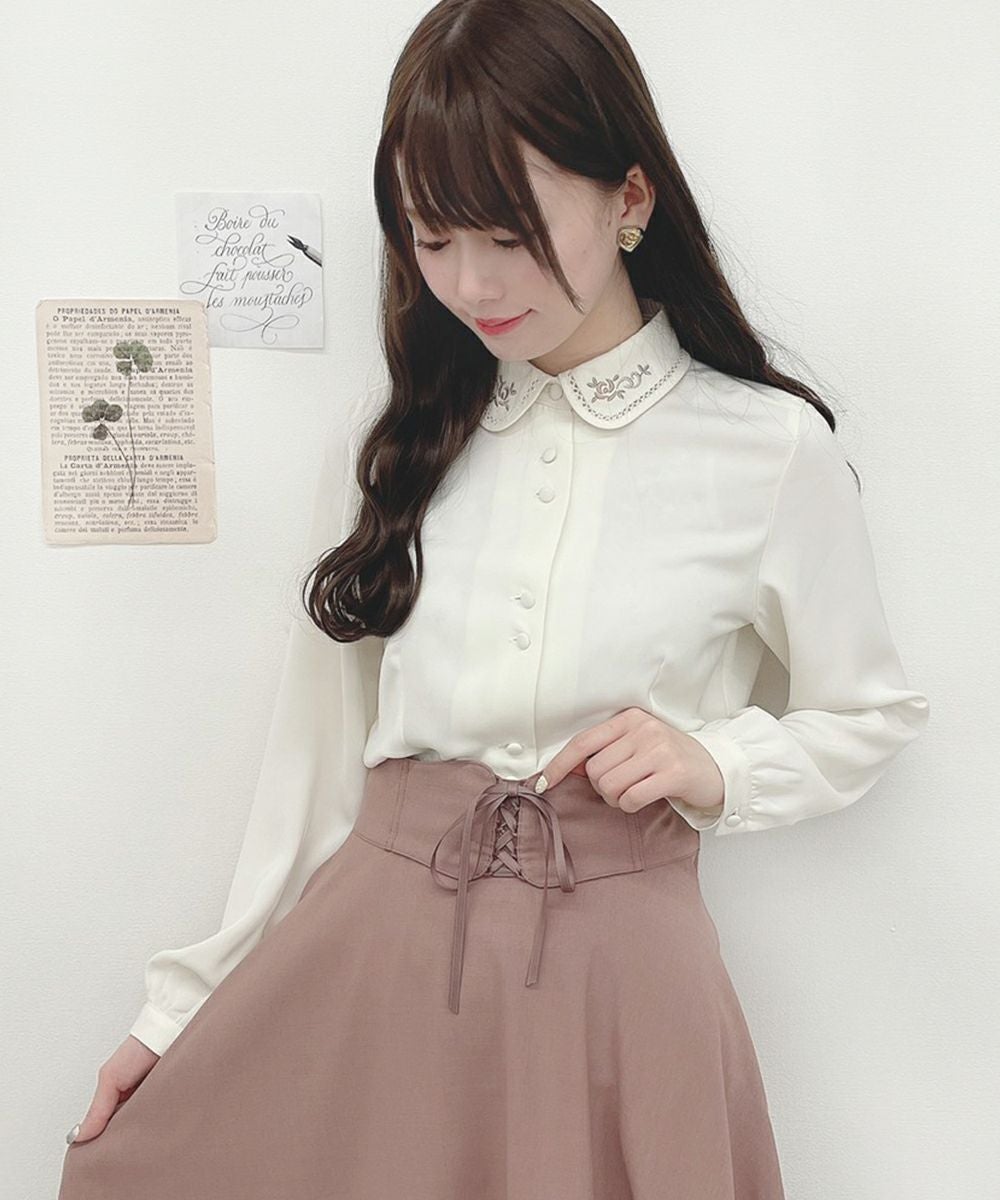 パステルローズ刺繍衿ブラウス/F i.n.t [35AF02j012] | F i.n.t公式
