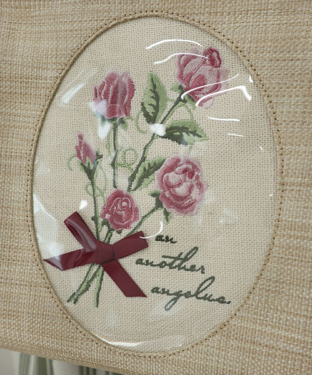 ローズ刺繍クリアハンドルバッグ/an another angelus [37BC05a003] | F