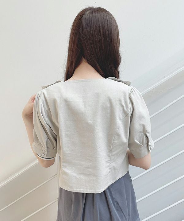 ハンカチ刺繍開衿ジャケット/an another angelus [37BD01h002] | F