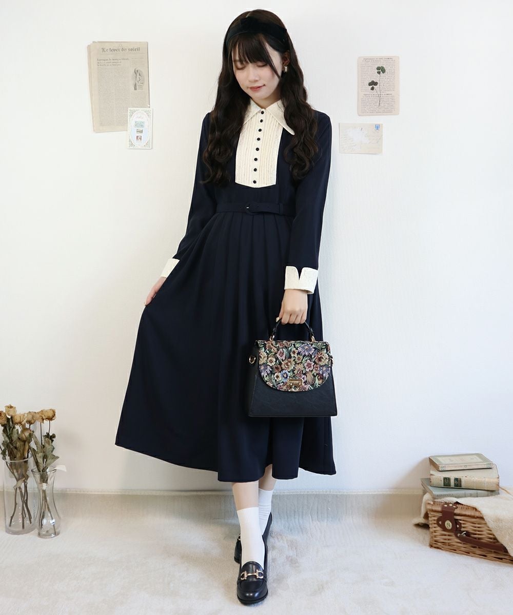 クレリックレースヨーク切替ワンピース/an another angelus Limited