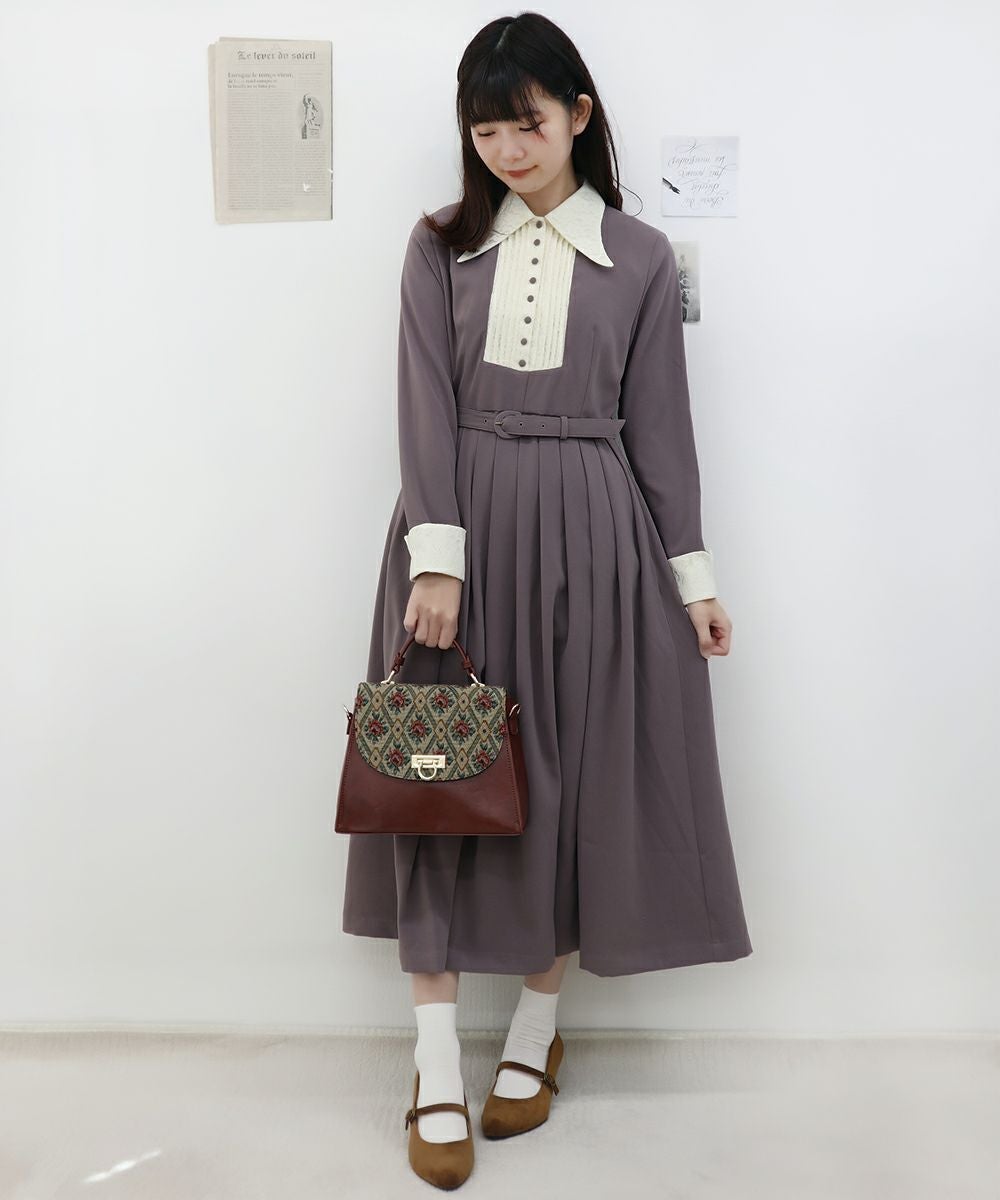 クレリックレースヨーク切替ワンピース/an another angelus Limited