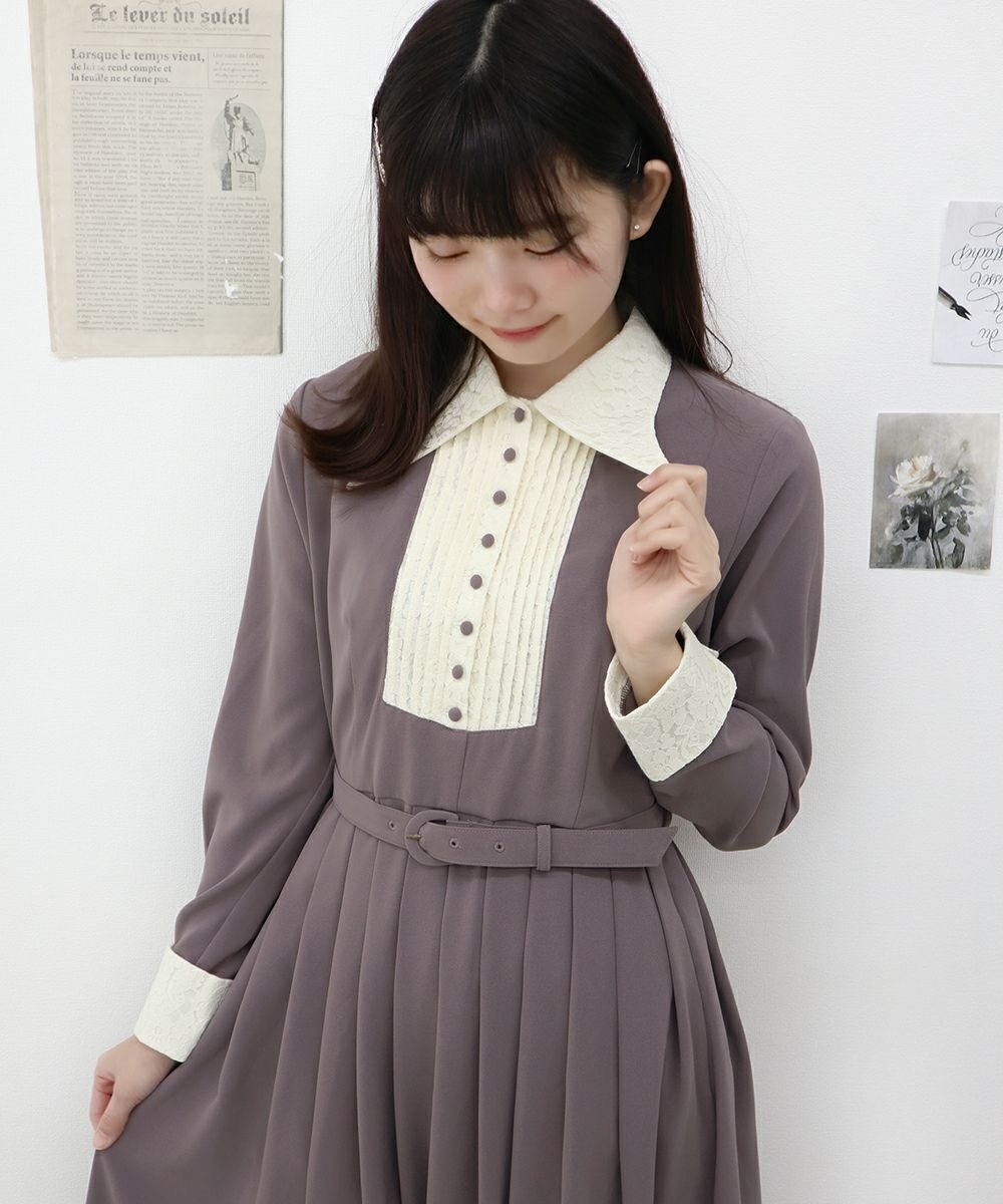 クレリックレースヨーク切替ワンピース/an another angelus Limited