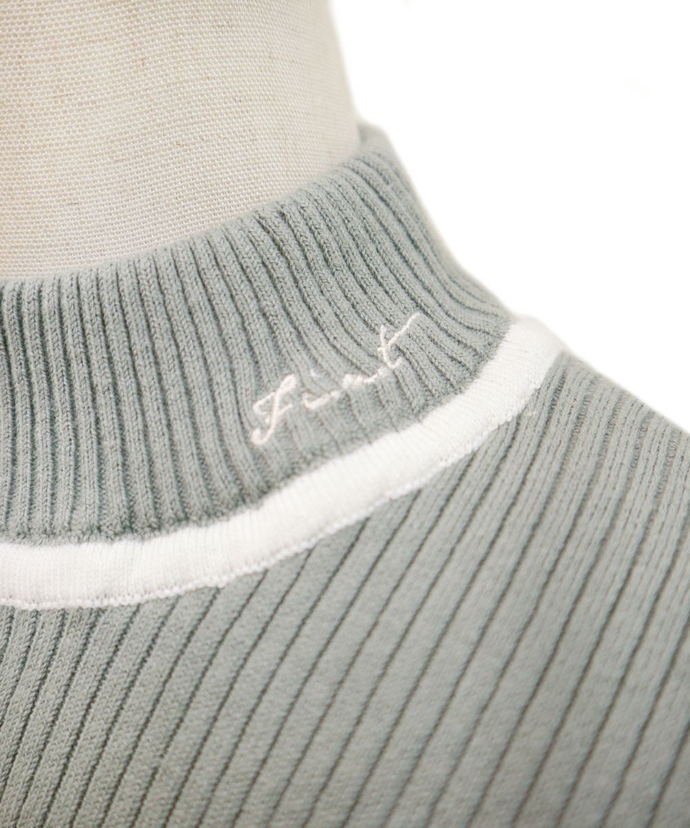 刺繍アップ (green×white)