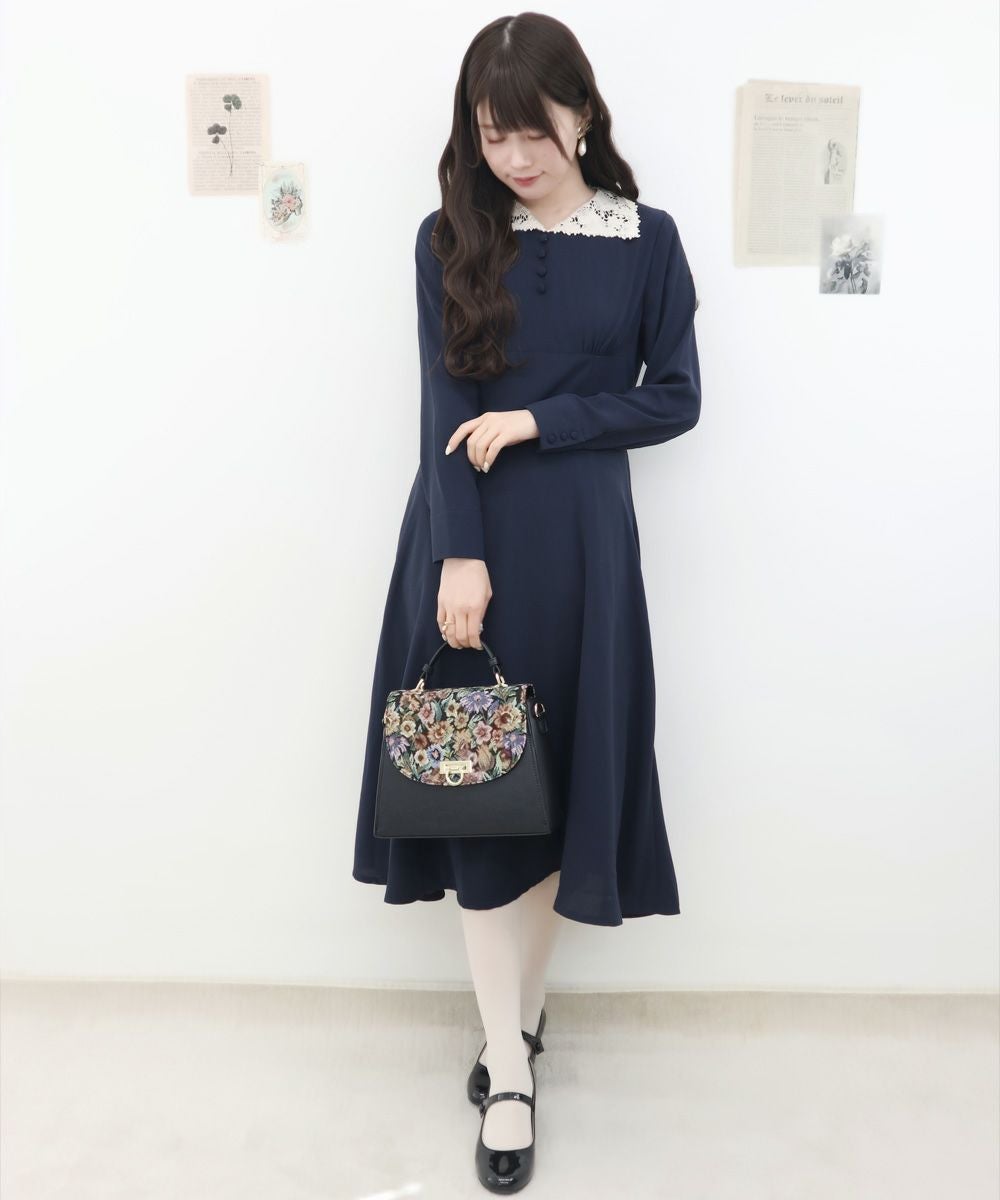 □変形クレリックレース衿ワンピース/an another angelus [36BE02j015