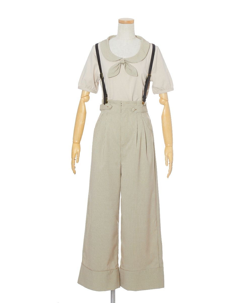 セットアップ (beige×white)