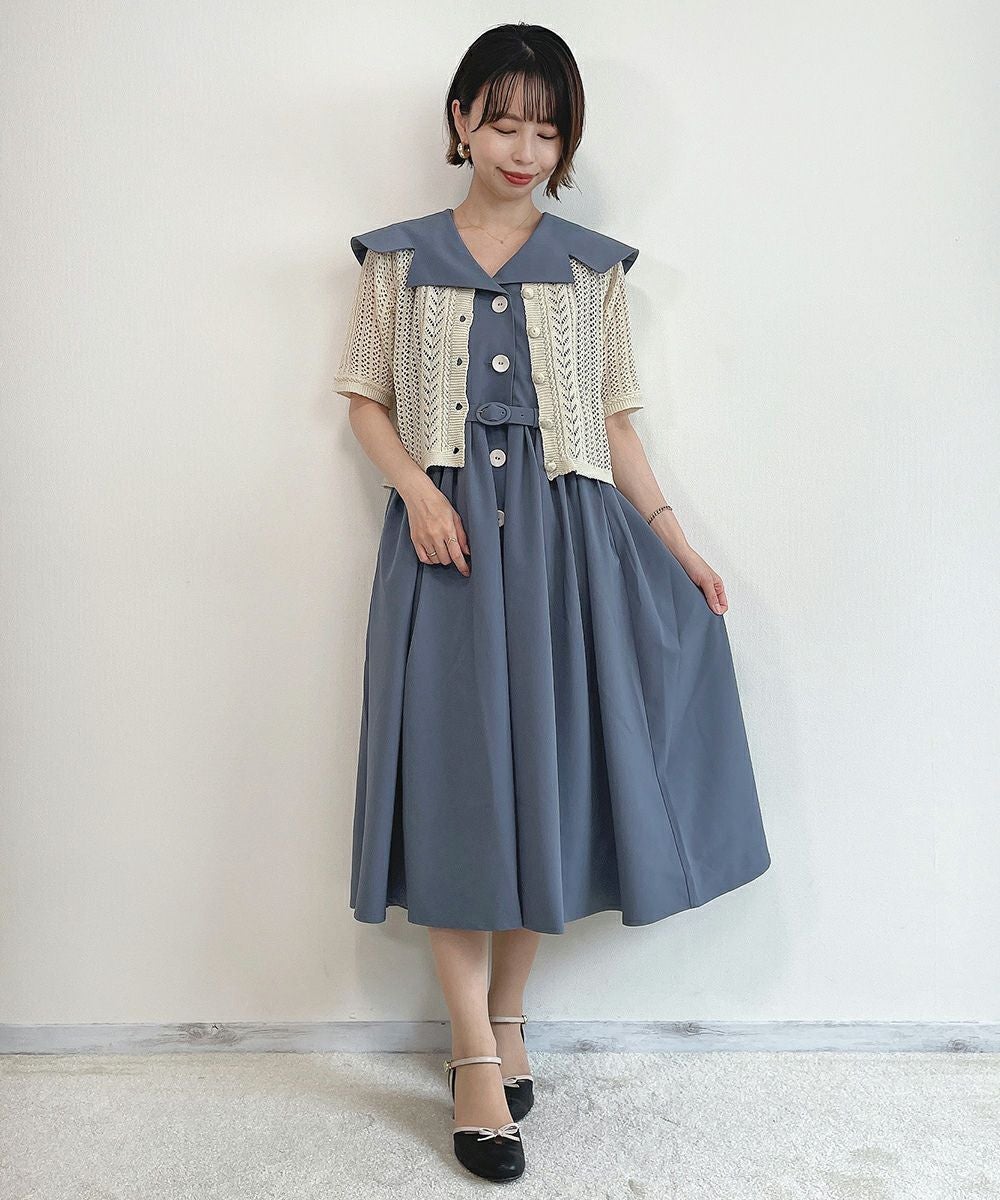 □ビッグ開衿ノースリーブワンピース/an another angelus Limited