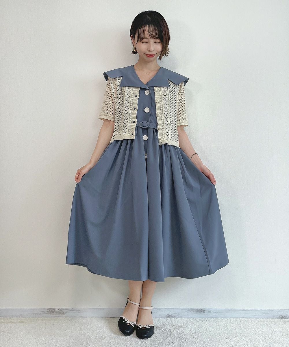 □ビッグ開衿ノースリーブワンピース/an another angelus Limited