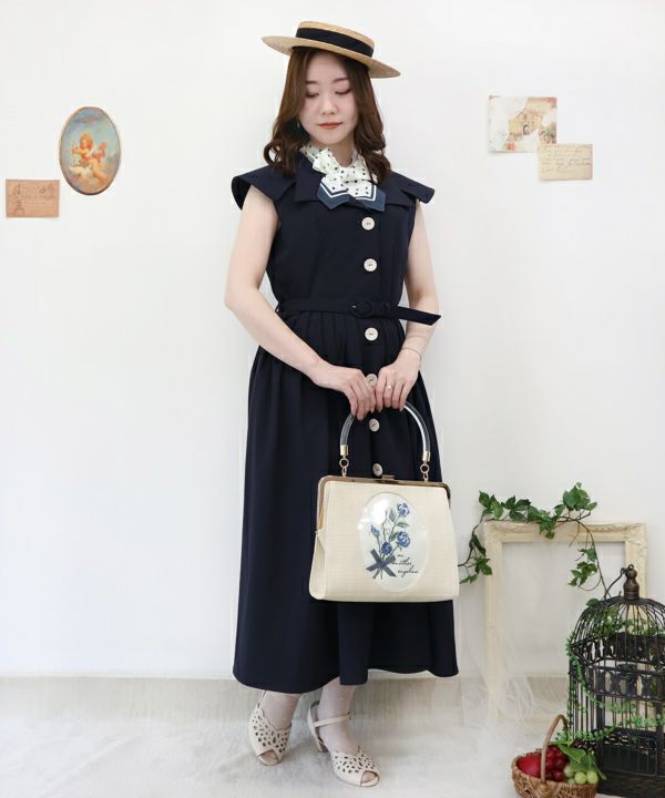 □ビッグ開衿ノースリーブワンピース/an another angelus Limited