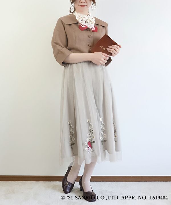 フラワー刺繍チュールワンピース/マイメロディ/F i.n.t [37AE02f011