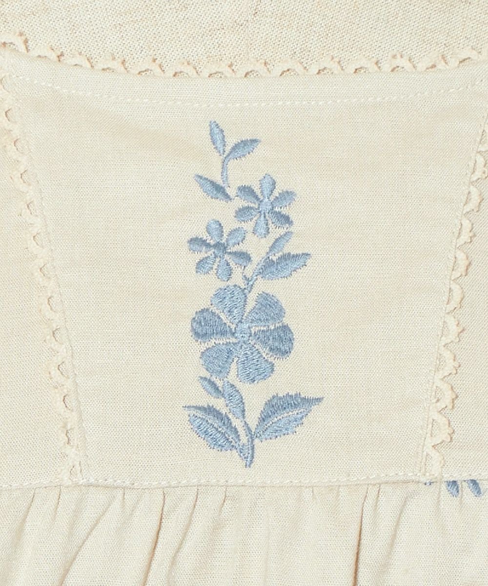 刺繍アップ (beige×blue)