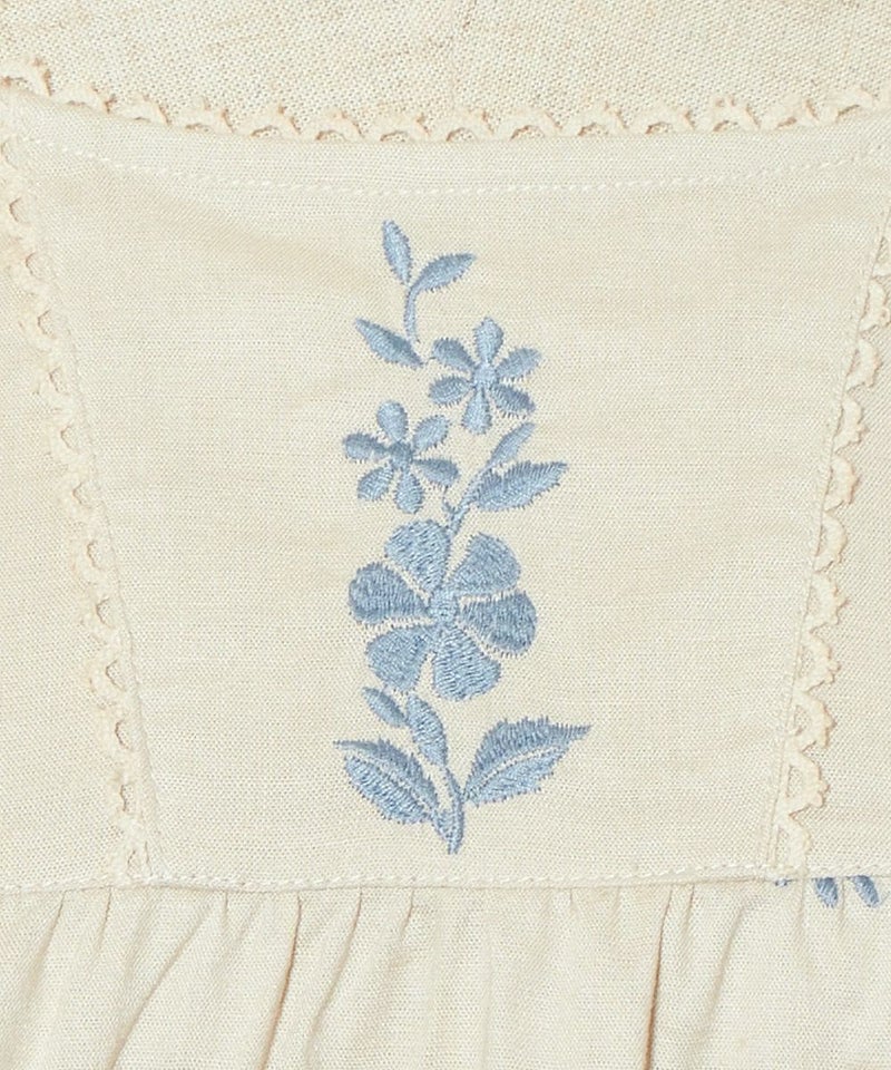 刺繍アップ (beige×blue)