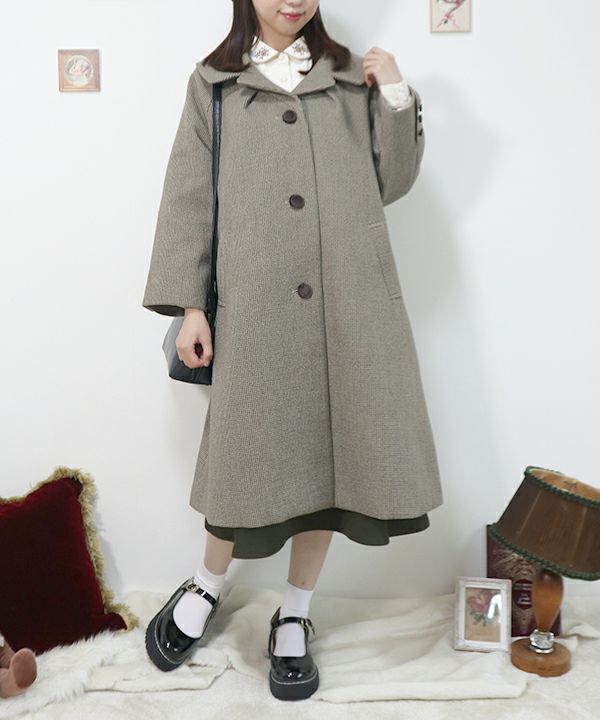 チェックツイードオーバーコート/F i.n.t [39AD03j005] | F i.n.t公式