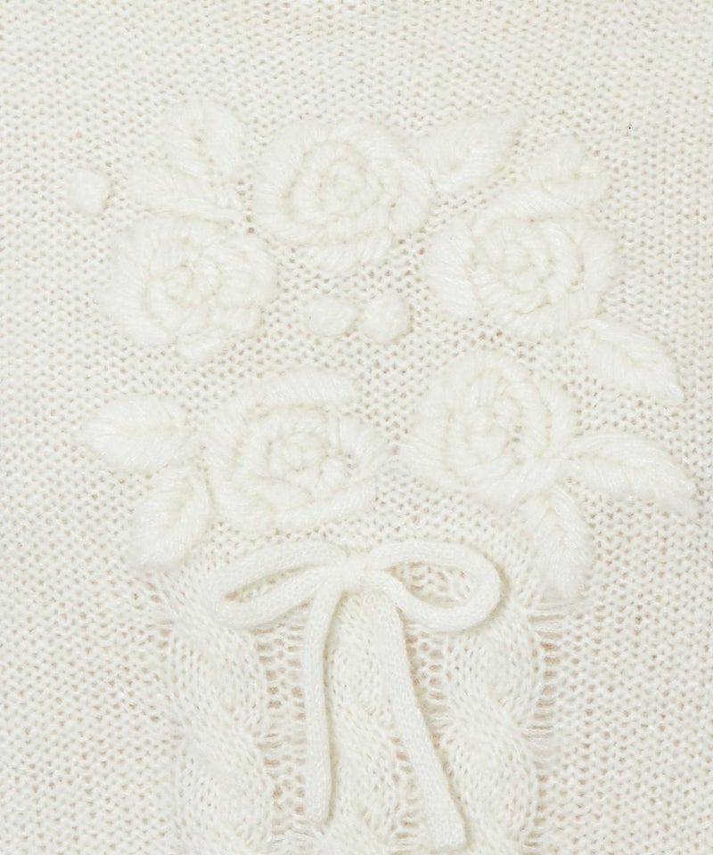 刺繍アップ (off white)