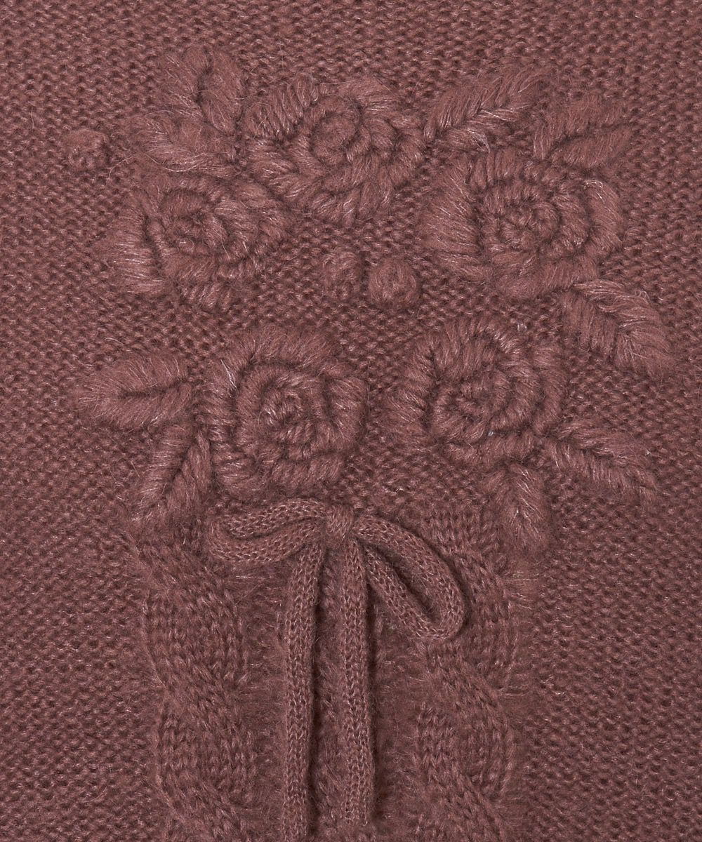 刺繍アップ (mochabrown)