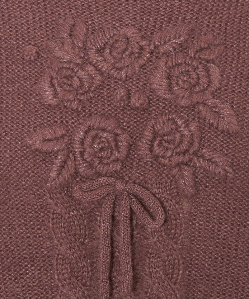 刺繍アップ (mochabrown)