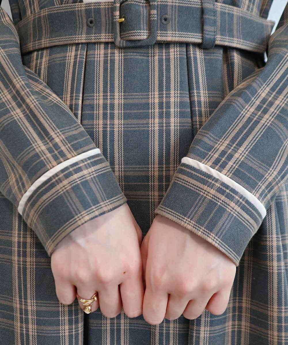 ヨーク切替ボウタイチェックワンピース/F i.n.t [40AE02j016] | F