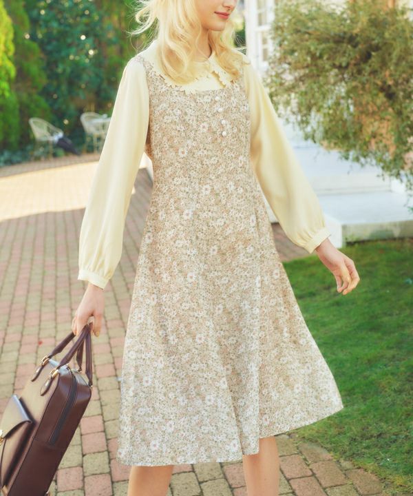 ペイントマーガレット柄ワンピース/F i.n.t [41AE04f002] | F i.n.t