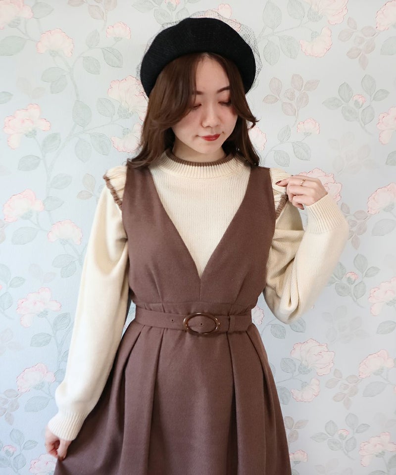 off white×brown / 153cm