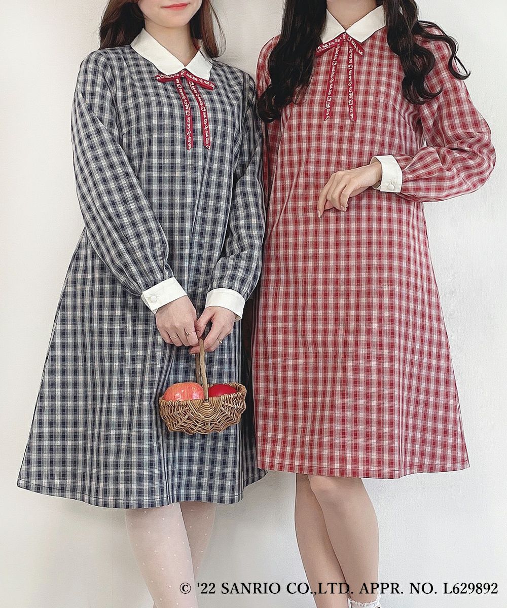 クレリックチェックワンピース/ハローキティ/F i.n.t [41AE02j008] | F