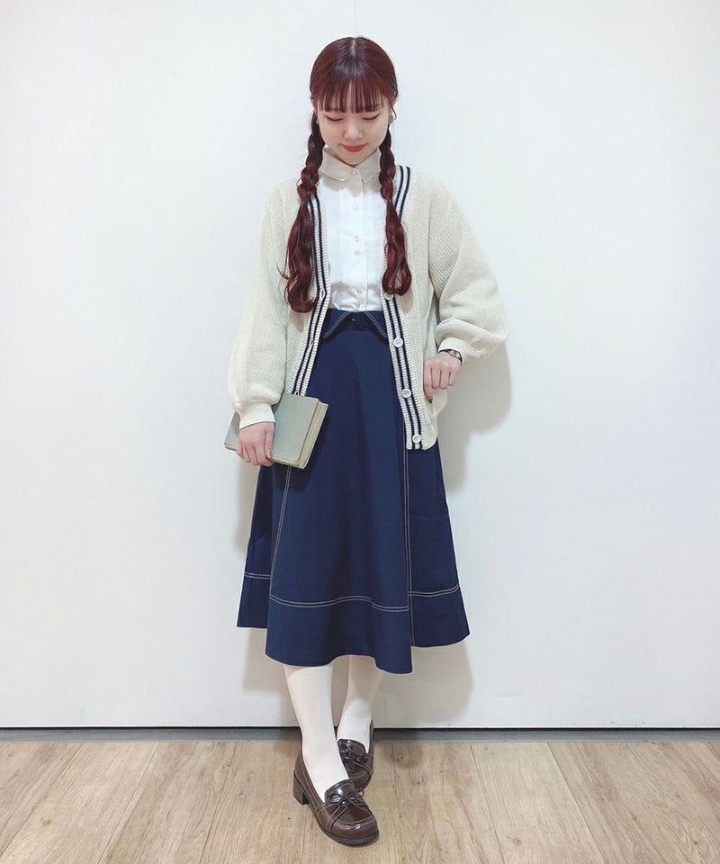 off white×navy / 154cm