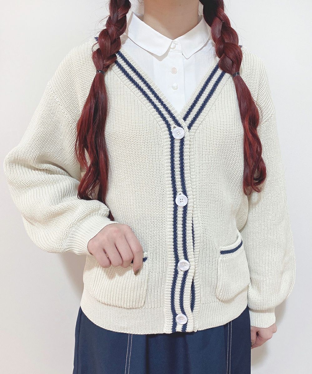 off white×navy / 154cm