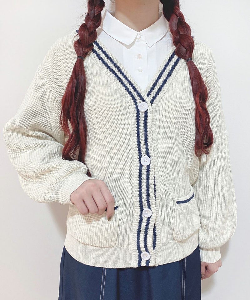 off white×navy / 154cm