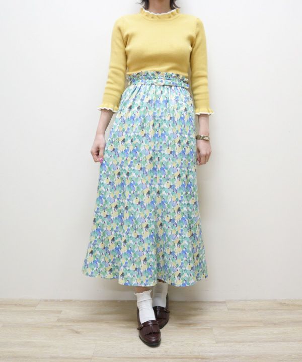 □ペイントチューリップ柄マーメイドスカート/F&A [41CG01q003] | F