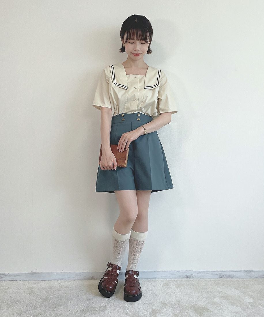 □ダブル釦ショートパンツ/F i.n.t [41AH02k003] | F i.n.t公式通販サイト
