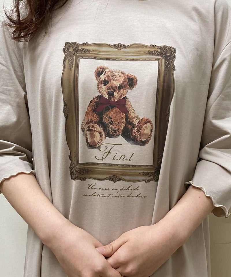 pink beige / プリント