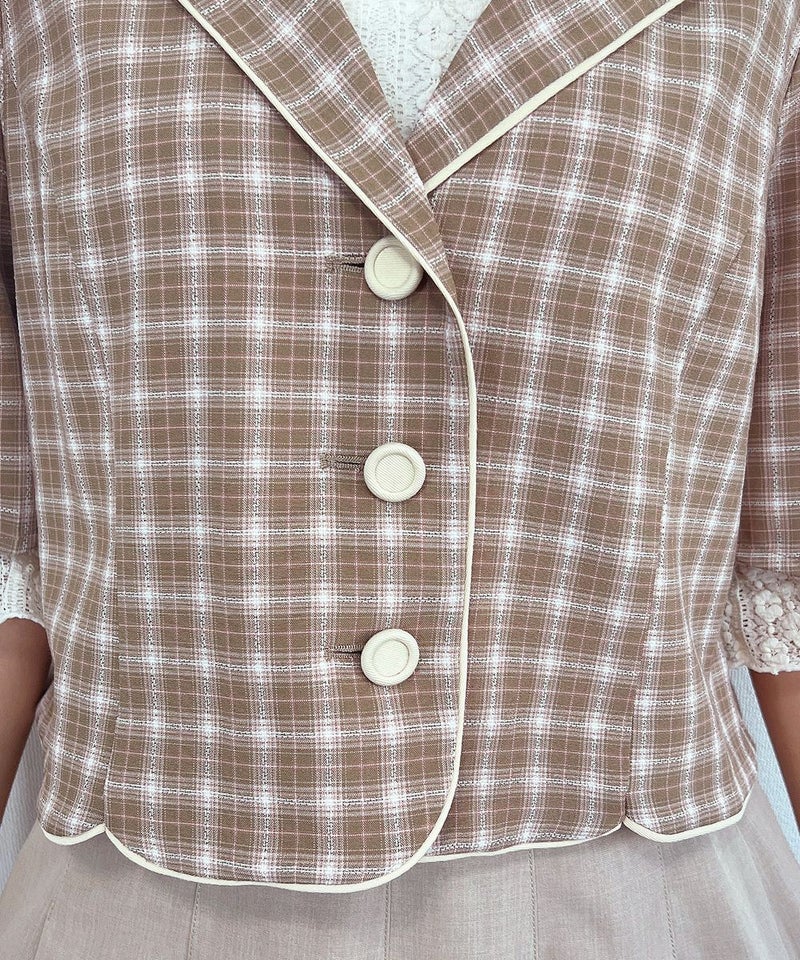 beige×white / ボタン