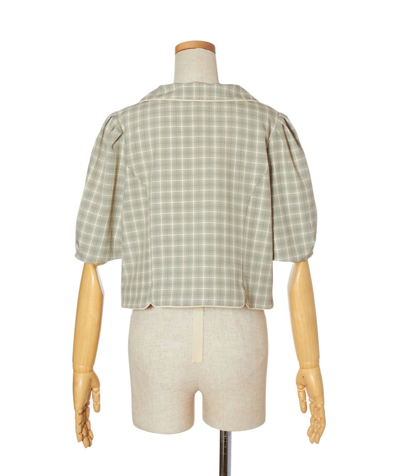 バック (green×white)