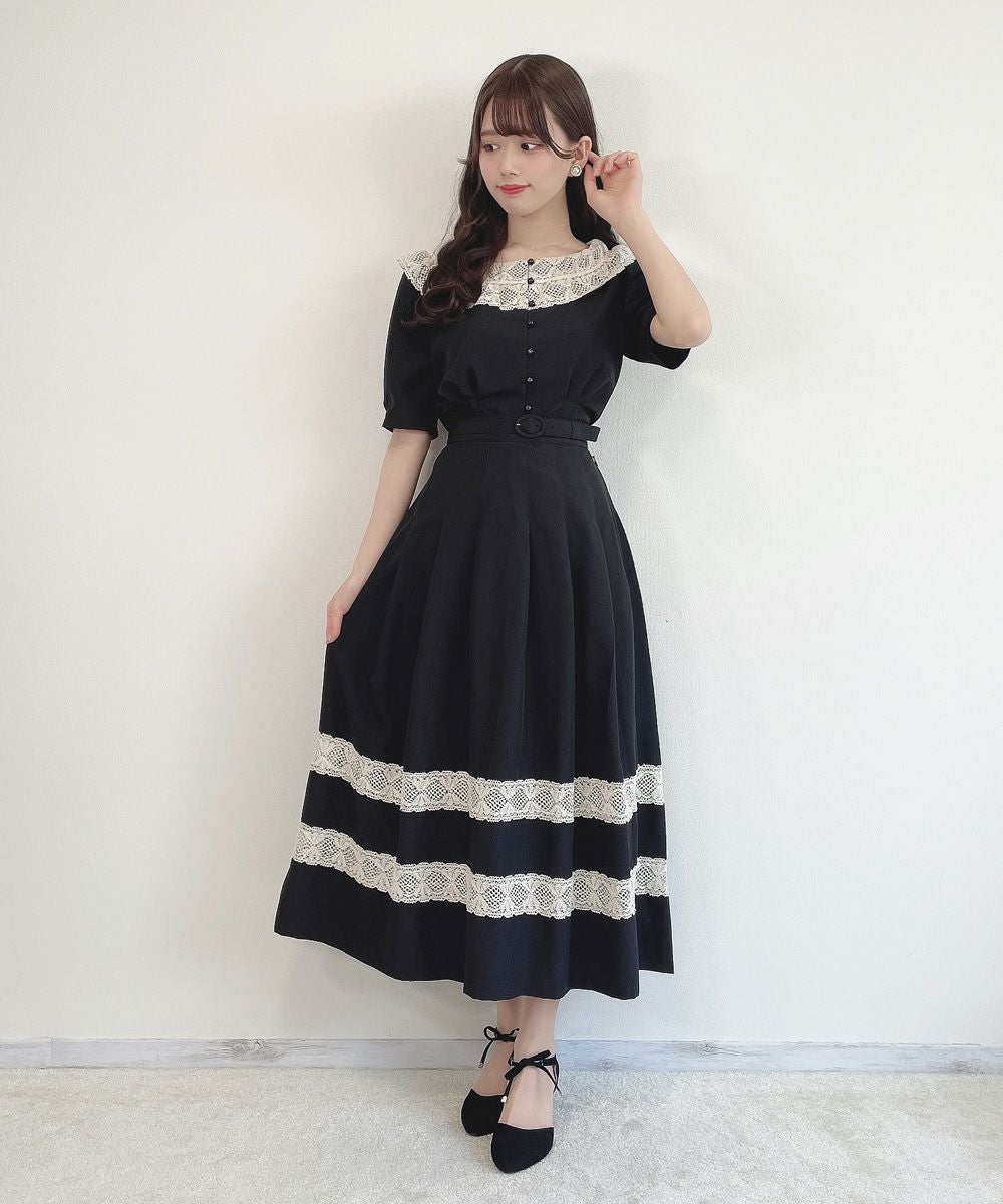 an another angelus❤️トーションレースラインブラウス　スカート トーションレースライン使いスカート/an another angelus [42BG03q015
