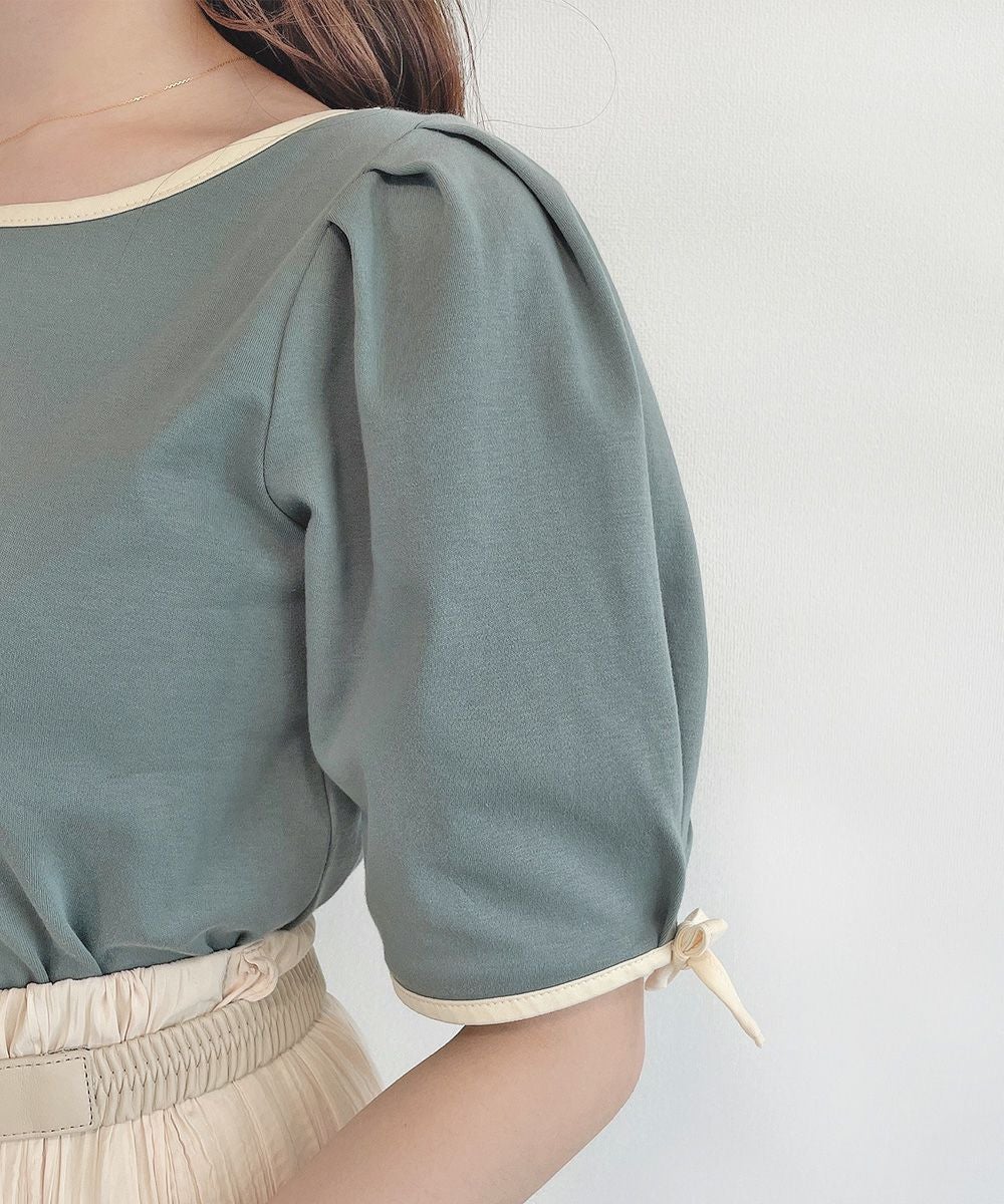 blue green×white / 袖